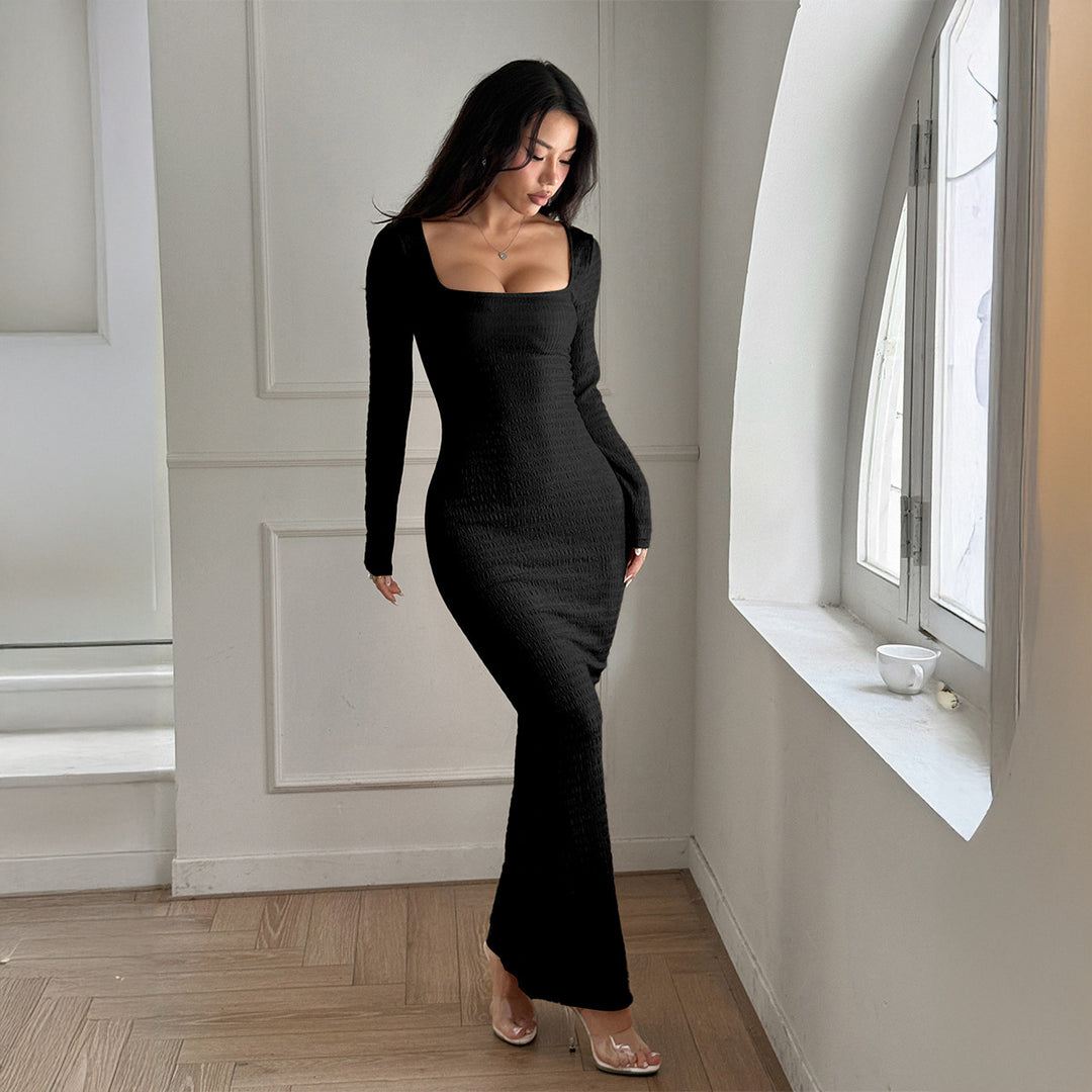 Damen Figurbetontes Midi-Kleid Drune