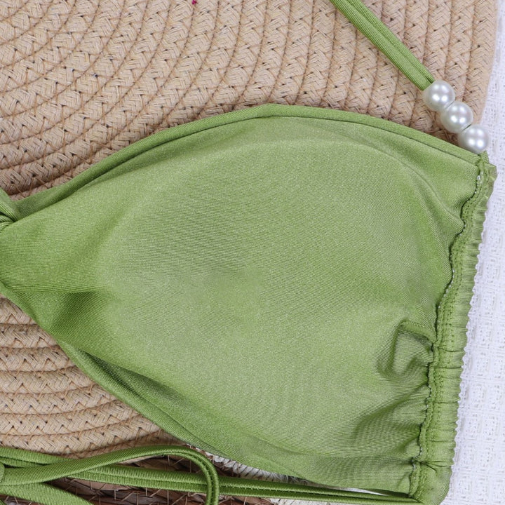 Damen Bandeau-Bikini mit eleganten Perlenschnüren Drune