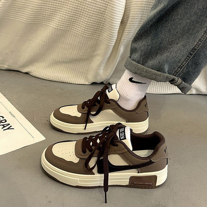 Damen Modische Sneaker mit sportlicher Plattform und Verschluss Drune