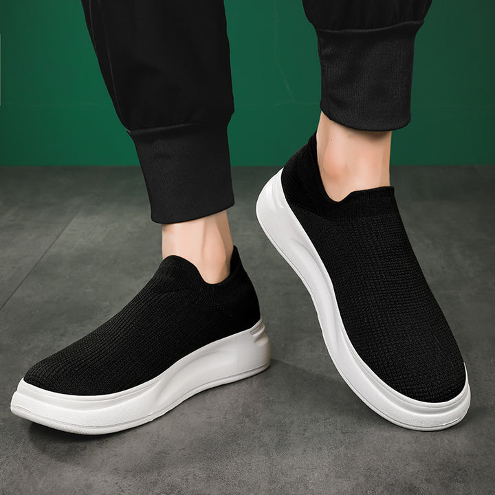 Unisex nan atmungsaktiver Strick-Freizeitschuh mit sockenähnlichem Schaft und rutschfester Laufsohle Drune