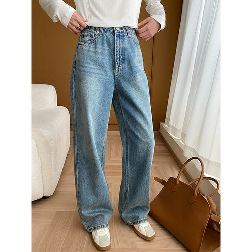 Damen weite High-Waist Jeans mit nachhaltigem Denim und lässigem Schnitt Drune