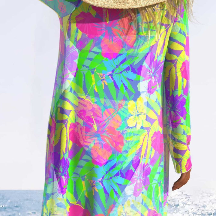 Damen Strandkleid mit floralem Muster Drune