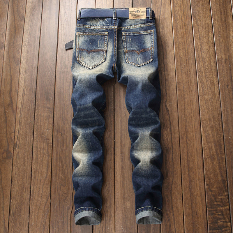 Herren Destroyed Jeans Drune
