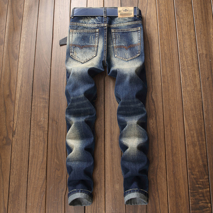 Herren Destroyed Jeans Drune