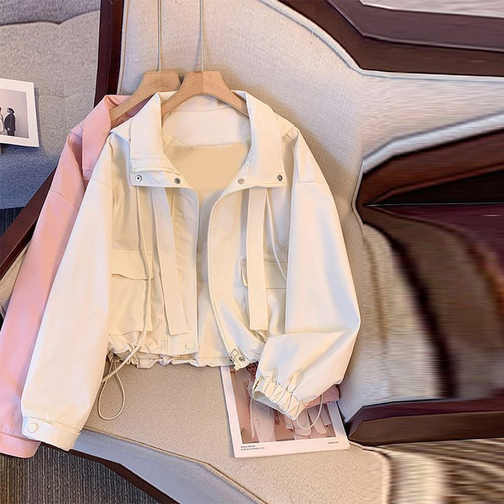 Damen leichte Übergangsjacke mit verstellbarem Bund und praktischen Taschen Drune