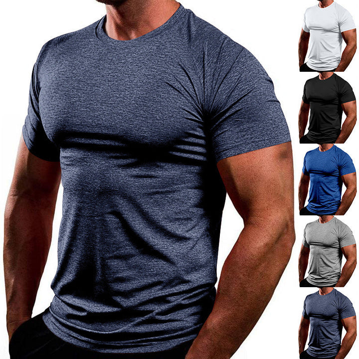 Herren Atmungsaktives Fitness-T-Shirt aus leichtem Stoff mit körperbetontem Schnitt Drune