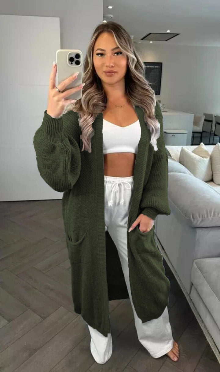 Damen Grobstrickcardigan im lässigen Oversized-Stil mit praktischen Taschen Drune