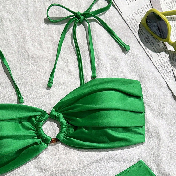 Damen Elegantes Triangel-Bikini-Set mit Rüschendetails Drune