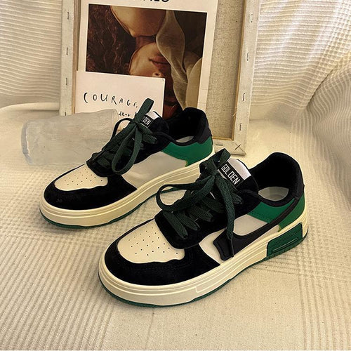 Damen Modische Sneaker mit sportlicher Plattform und Verschluss Drune