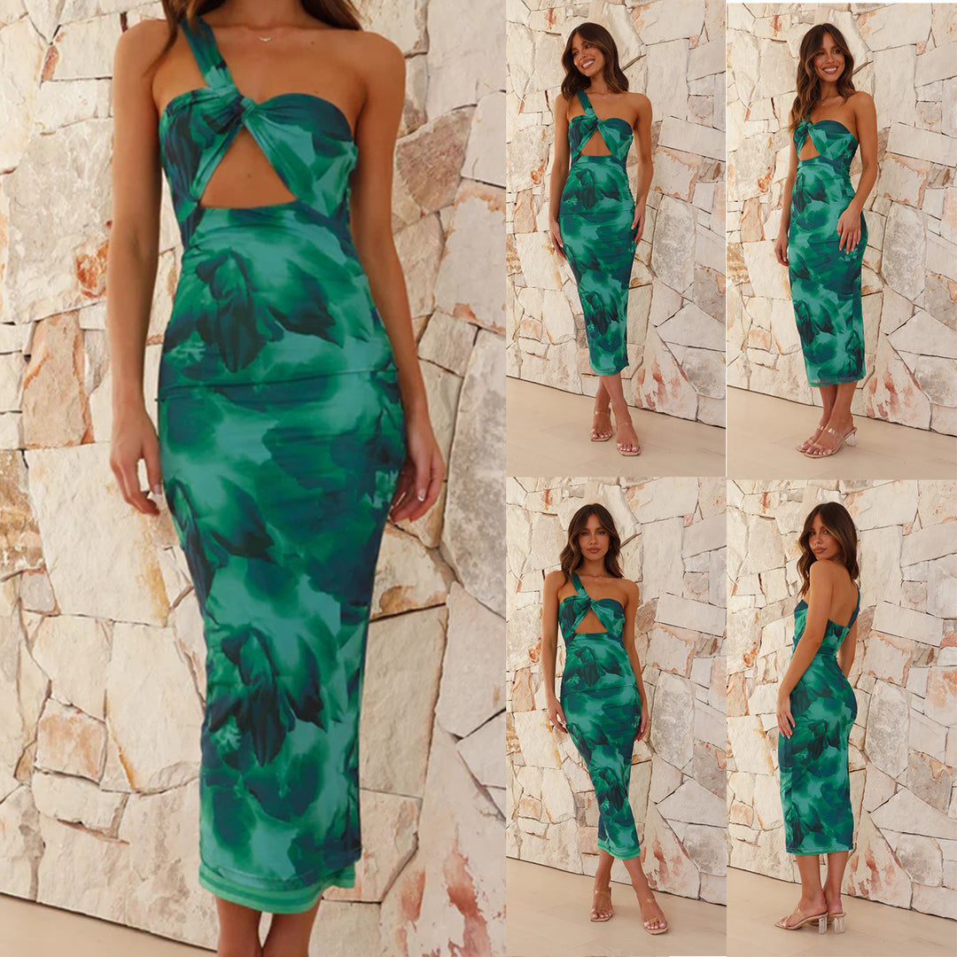 Damen Midikleid mit asymmetrischem Schnitt und verspieltem Cut-Out-Design Drune