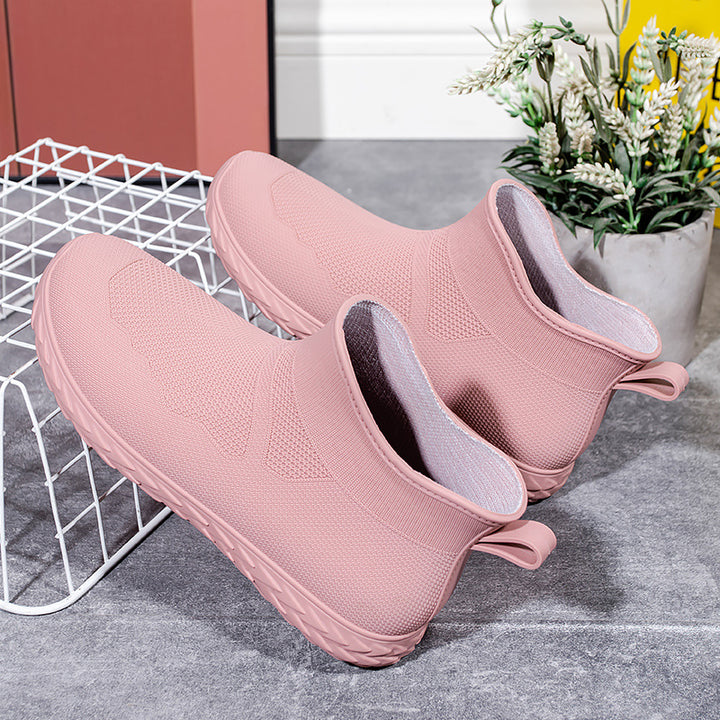 Damen wasserfeste Gummistiefel mit flexiblem Schaft und rutschfester Sohle Drune