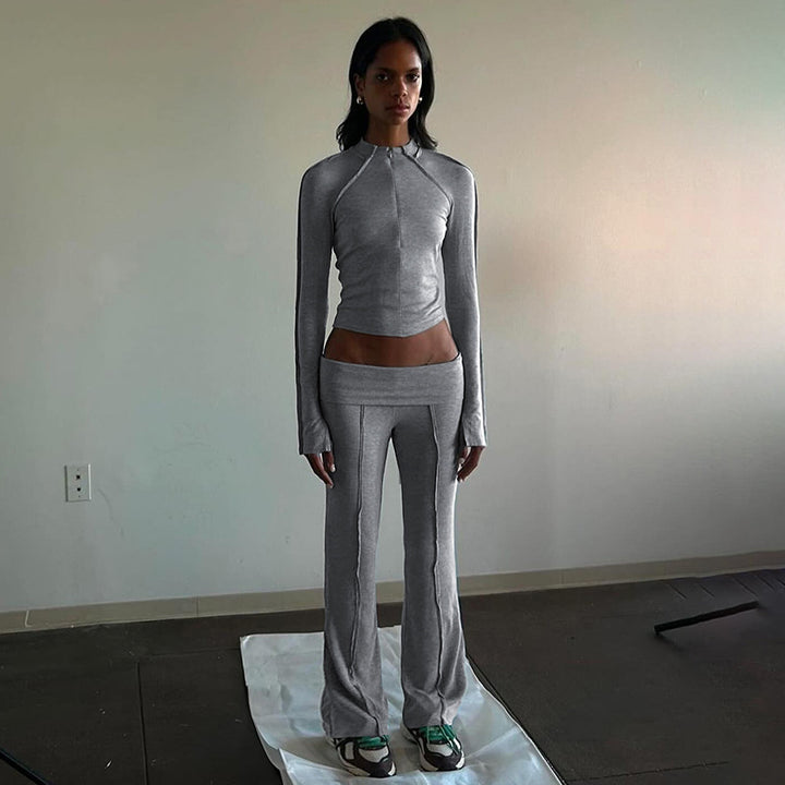 Damen Flared Yoga-Hose mit hohem Bund und atmungsaktivem Material Drune