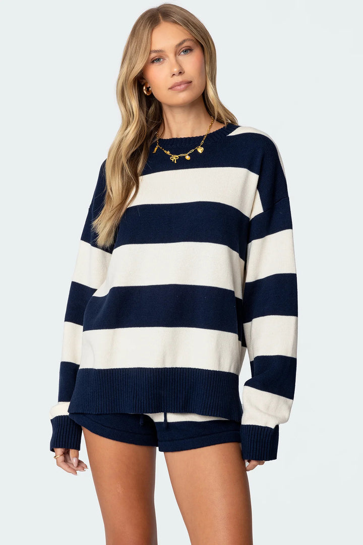 Damen gemütlicher Sweatpullover und Shorts Set Drune