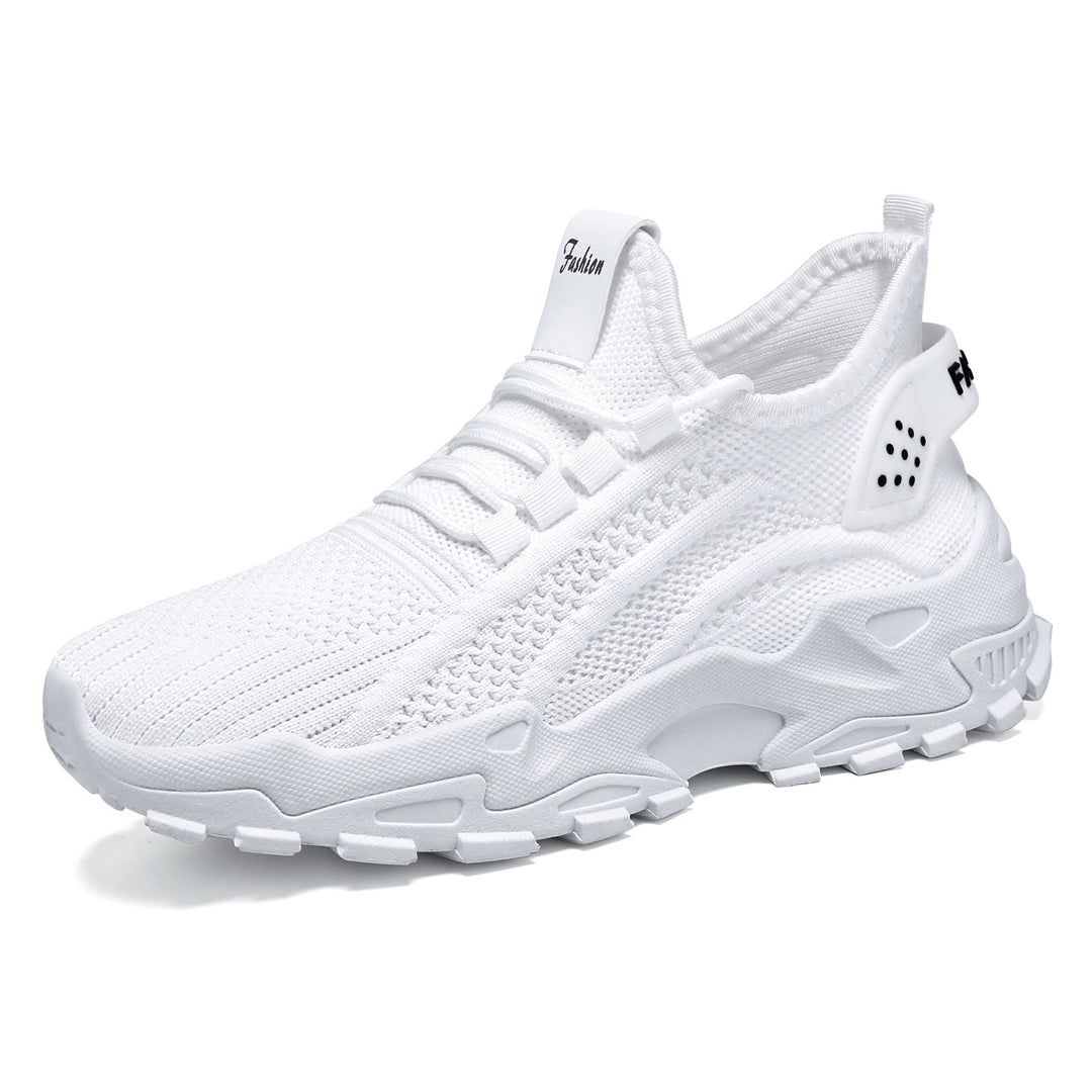 Unisex nan atmungsaktive Strick-Sneaker mit dicker Profilsohle und elastischem Slip-on Drune