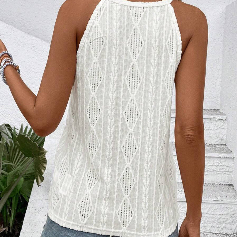 Damen Spitzenoberteil mit raffiniertem Strickmuster Drune