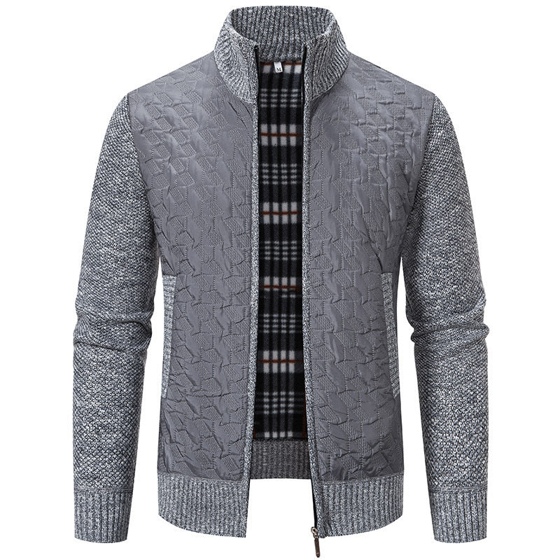 Herren Übergangsjacke mit hohen Kragen und gesteppter Innenseite Drune