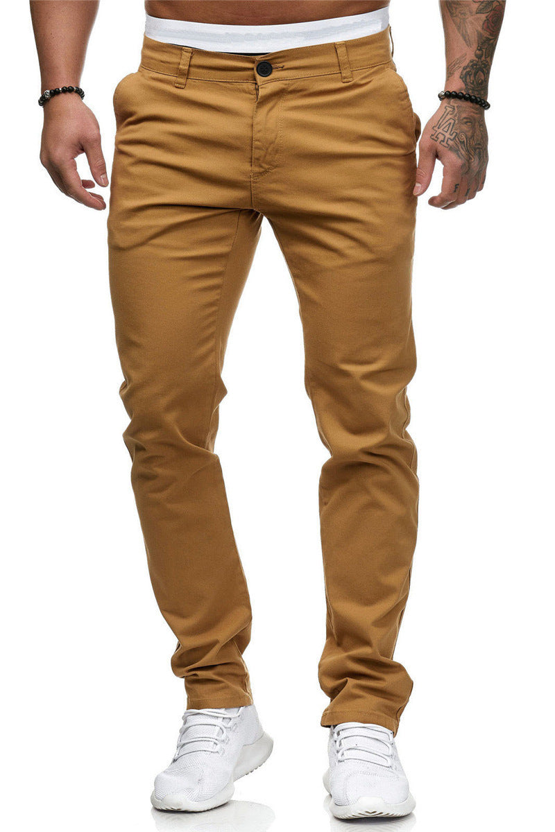 Herren maßgeschneiderte Slim-Fit Chino-Hosen Drune
