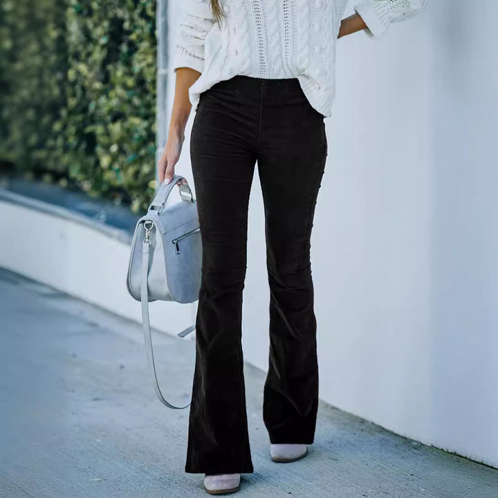 Damen ausgestellte Cord-Hosen Drune