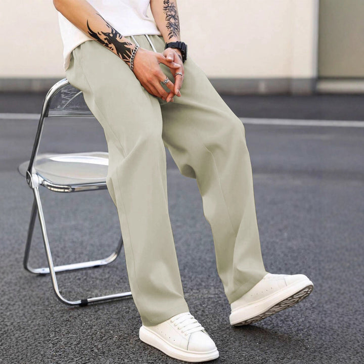 Herren modische Freizeithose mit weiter Passform und elastischem Bund Drune