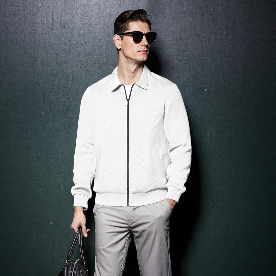 Herren sportliche Jacke mit strukturiertem Design und modernem Kragen Drune