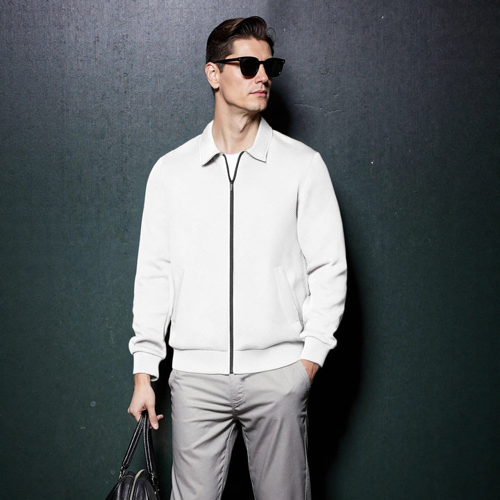 Herren sportliche Jacke mit strukturiertem Design und modernem Kragen Drune