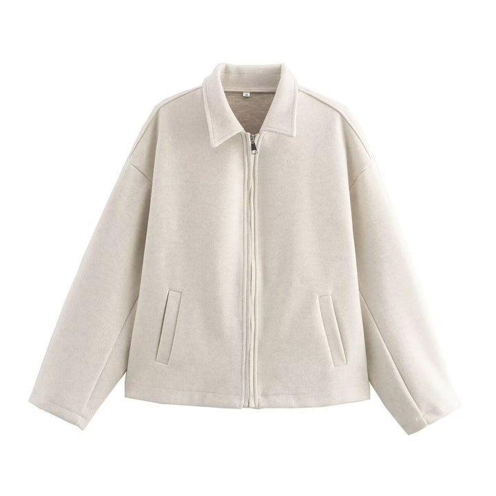 Damen lässige Oversized-Jacke aus weichem Material Drune