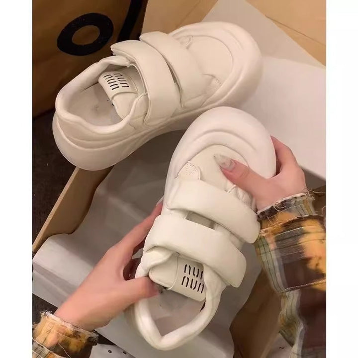 Damen Plattform Sneakers mit Klettverschluss Drune