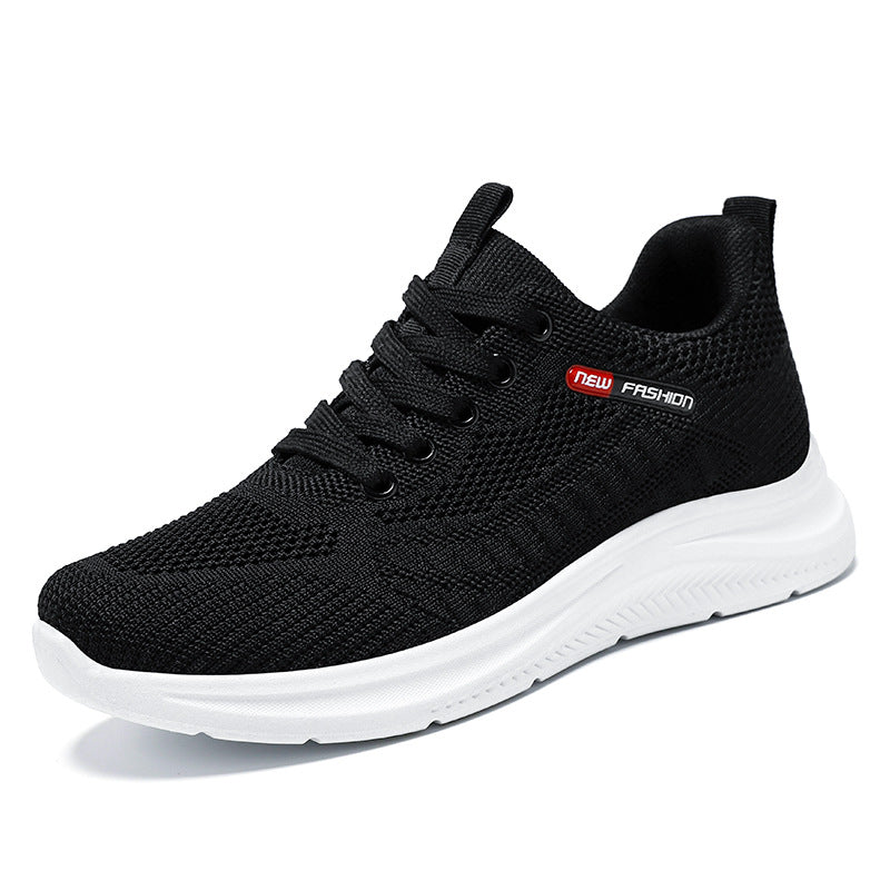 Damen nan leichte atmungsaktive Strick-Walking-Sneaker mit gepolstertem Fersenabschluss und dämpfender EVA-Zwischensohle Drune