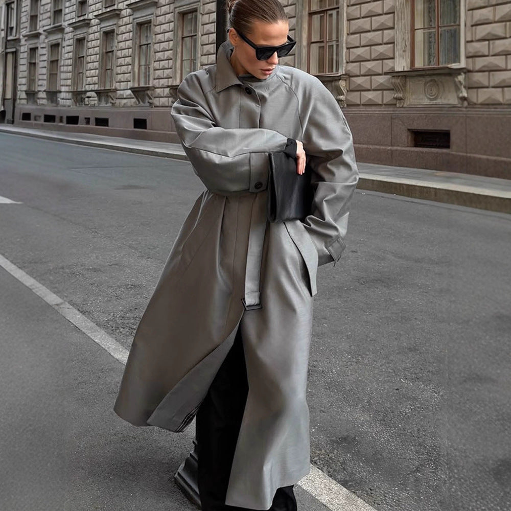 Damen eleganter Trenchcoat mit zeitgemäßen Schnitt Drune
