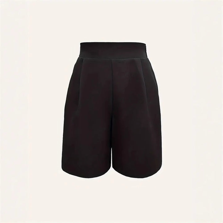Damen Elegante High-Waist Shorts mit dekorativen Falten Drune