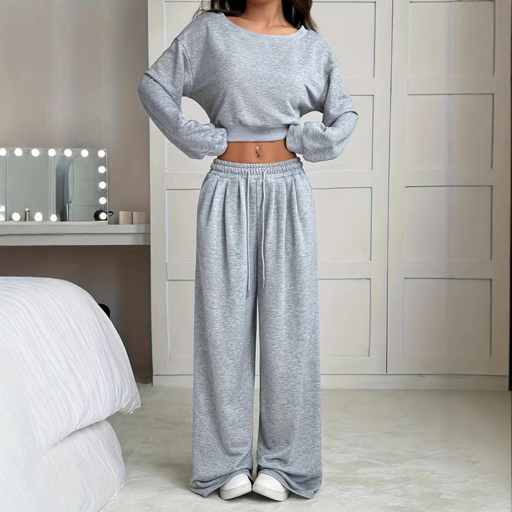 Damen Komfortables Lounge-Set mit weitem Schnitt und elastischem Bund Drune
