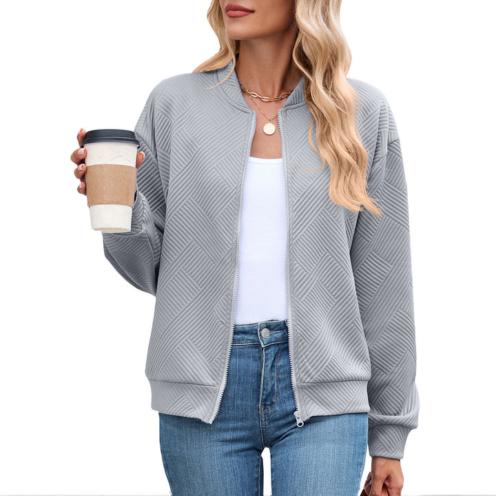Damen lässige Strickjacke mit strukturiertem Muster und praktischen Taschen Drune