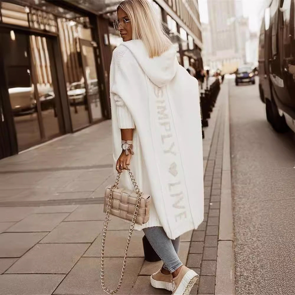 Damen Oversized Kapuzenmantel Drune