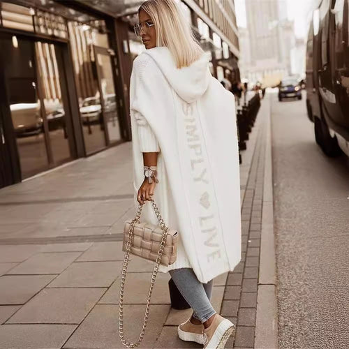 Damen Oversized Kapuzenmantel Drune