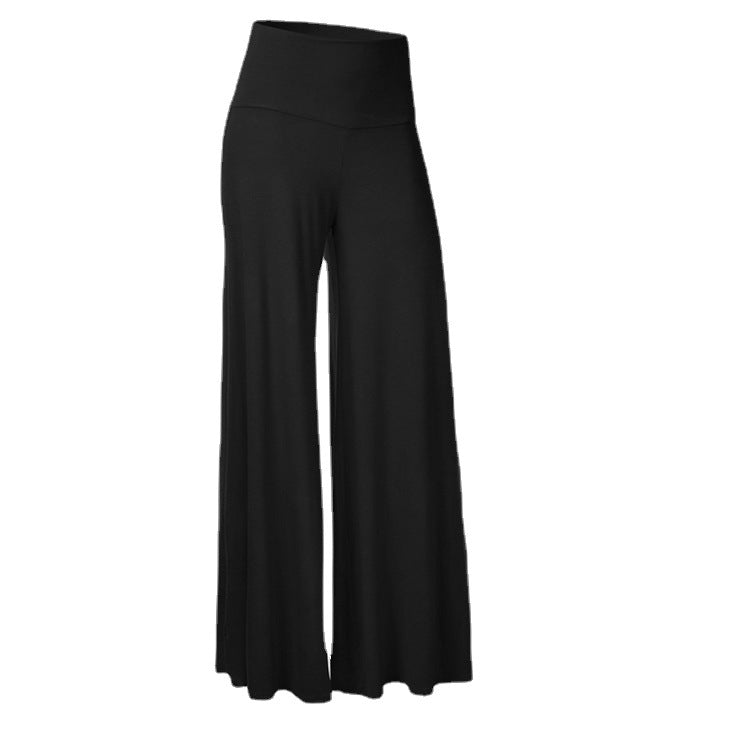 Damen Freizeitliche Palazzo-Hose mit elastischem Bund und weitem Schnitt Drune