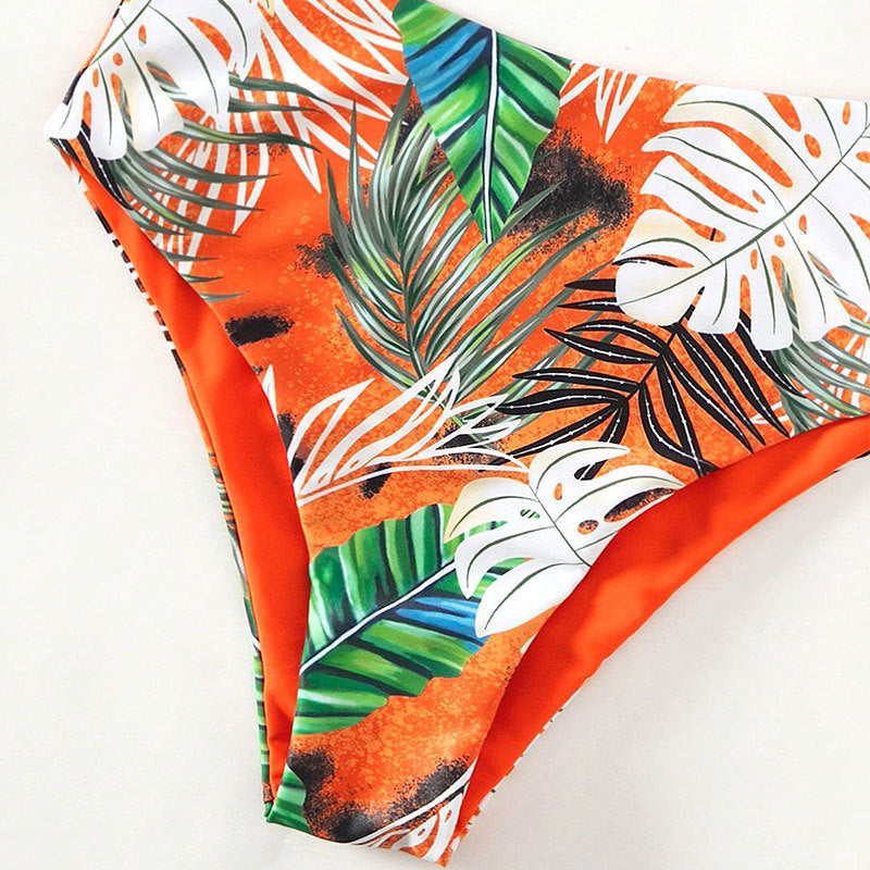Damen Bandeau-Bikini mit hochgeschnittenem Unterteil Drune