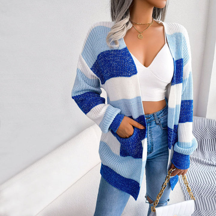 Drune | Gestreifte Strickjacke für Stilvolle Outfits