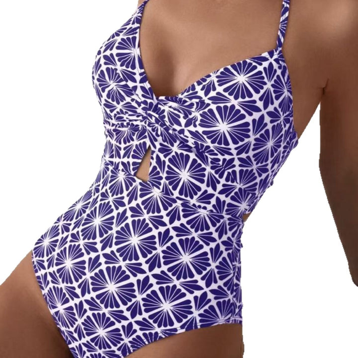 Damen Elegant gemusterter Badeanzug Drune