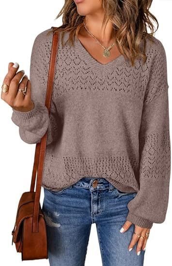 Damen luftiger Strickpullover Drune