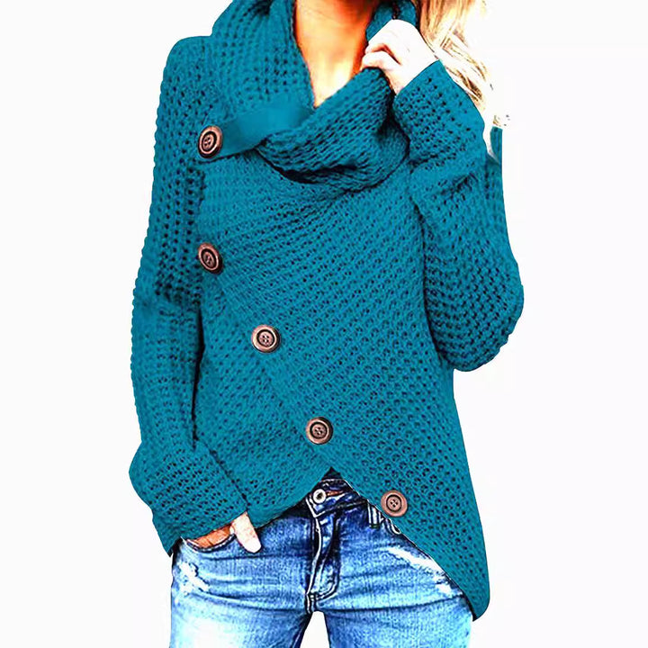 Damen Strickjacke mit asymmetrischem Schnitt und Kragen Drune