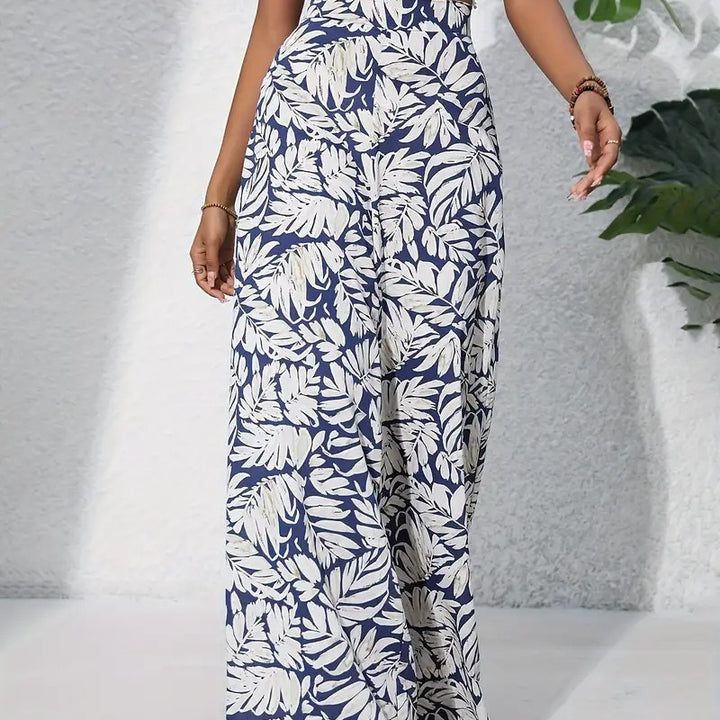Damen Weit geschnittene Sommerhose mit floralem Muster Drune
