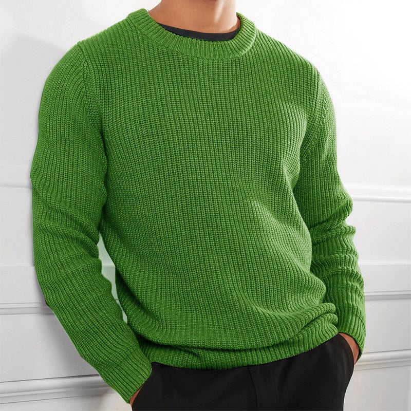 Herren Grobstrickpullover mit strukturiertem Design und hochgeschlossenem Kragen Drune