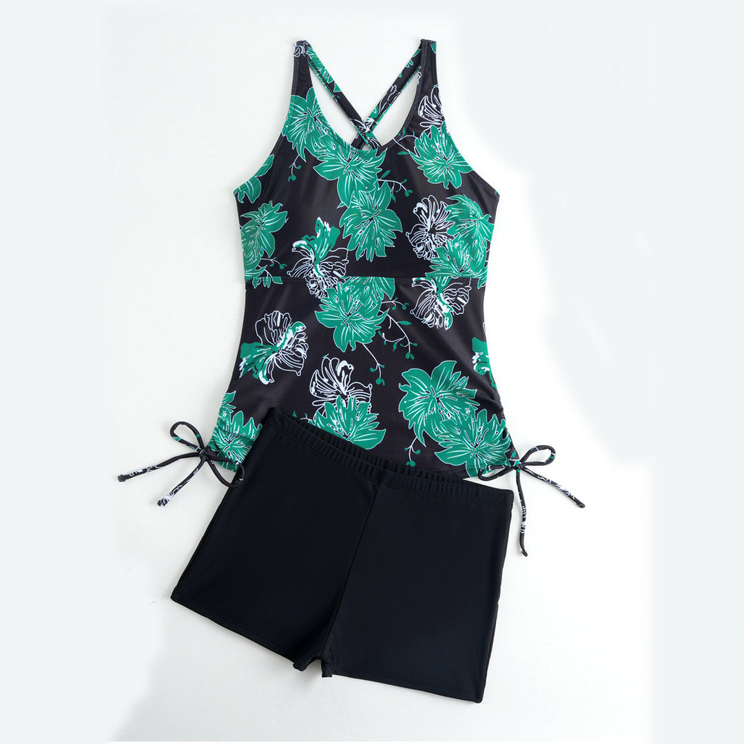 Damen Schwimm-Set mit verstellbaren Trägern und lässiger Hose Drune