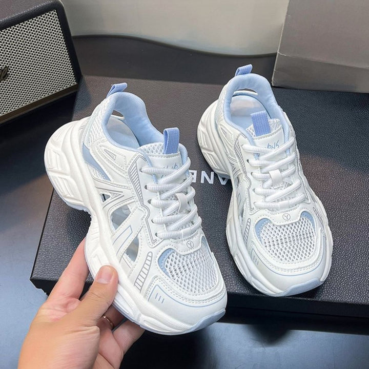 Damen Sportliche Mesh-Sneaker mit atmungsaktiver Konstruktion und dämpfender Sohle Drune