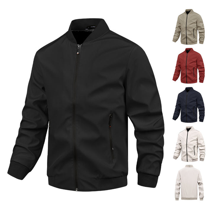 Herren moderne Bomberjacke mit elastischem Bündchen und praktischen Taschen Drune