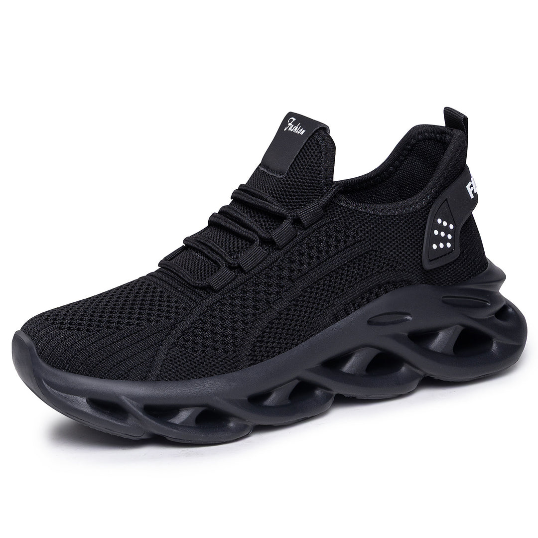 Damen nan atmungsaktive Strick-Fit Laufsneaker mit skulpturaler Luftkanal-Plateausohle Drune
