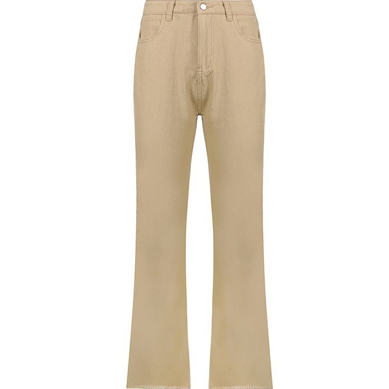 Damen weite High-Waist Jeans im lässigen Schnitt mit eleganter Taillierung Drune