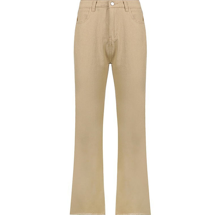 Damen weite High-Waist Jeans im lässigen Schnitt mit eleganter Taillierung Drune
