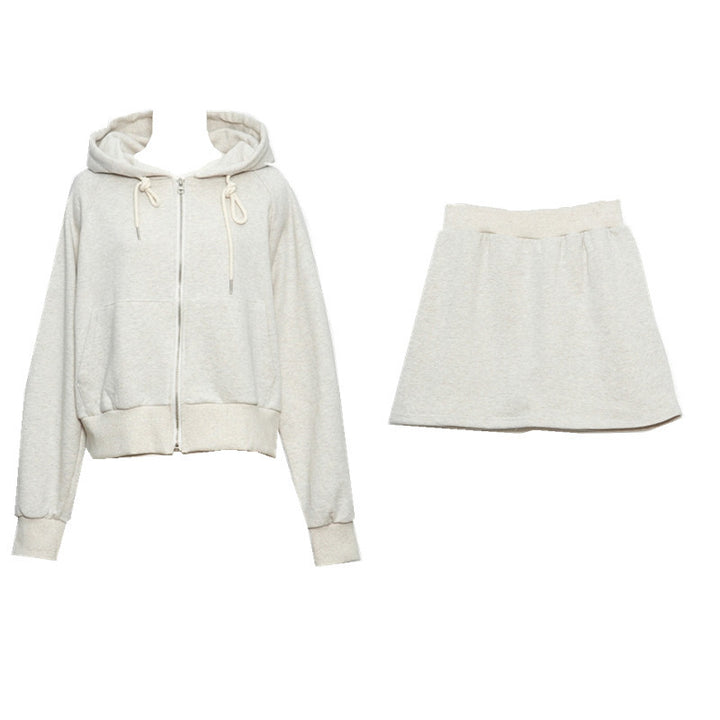 Damen lässige Sweatjacke mit durchgehendem Reißverschluss Drune
