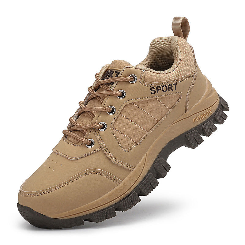 Herren nan robuster Schnür-Freizeitsneaker mit tiefem Stollenprofil, gepolstertem Schaft und praktischer Zuglasche Drune
